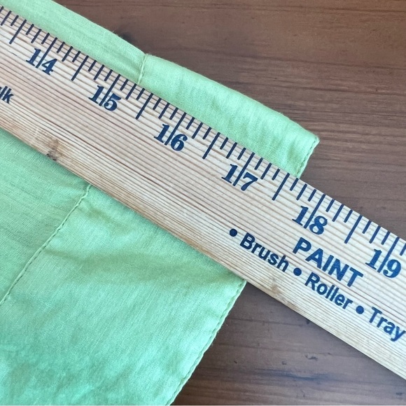 Chico's Button Up Top Size 1 (Medium) Yellow Green Ramie Cotton 3/4 Sleeve Sheer - Picture 10 of 12